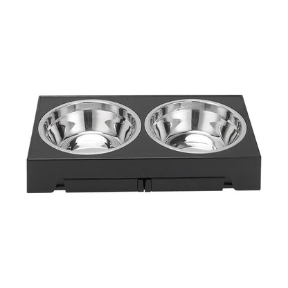 Elevated Dog Feeding Stand — Stainless Steel Double Raised Bowls for Dogs