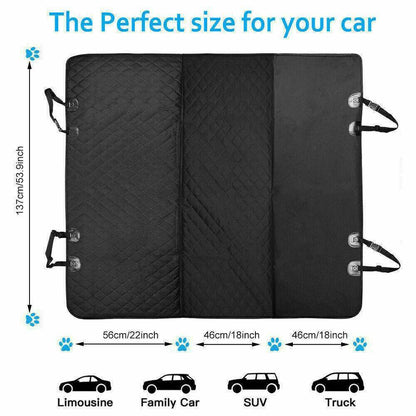Dog Car Seat Cover — Waterproof Back Seat Protector for Dogs