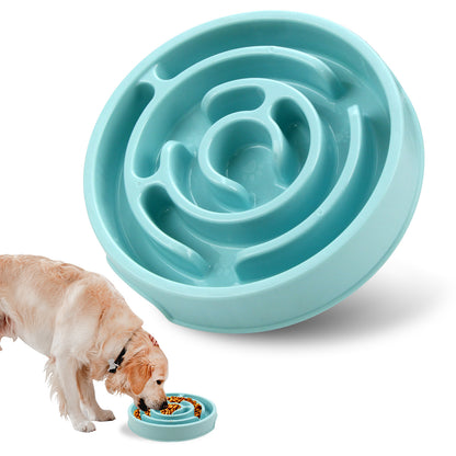 Senior dog using Paws of Britain slow feeder puzzle bowl — calming mealtime UK
