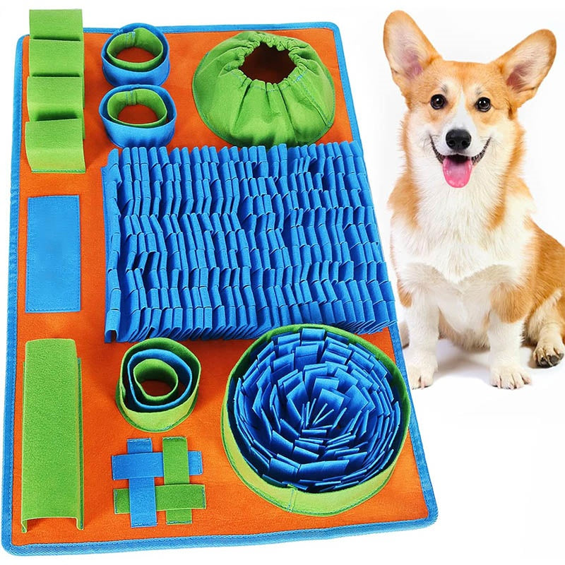 Dog Snuffle Mat — Sniffing Treat Foraging Puzzle Feeder & Nose Training Pad