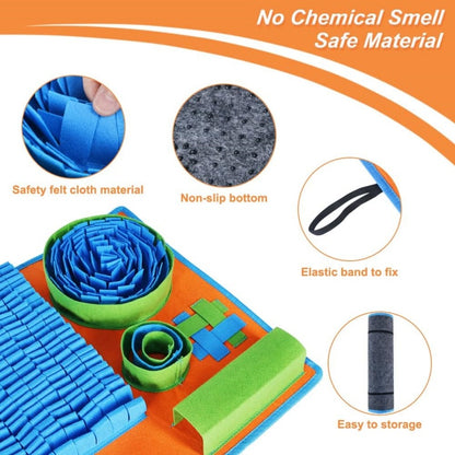 Dog Snuffle Mat — Sniffing Treat Foraging Puzzle Feeder & Nose Training Pad