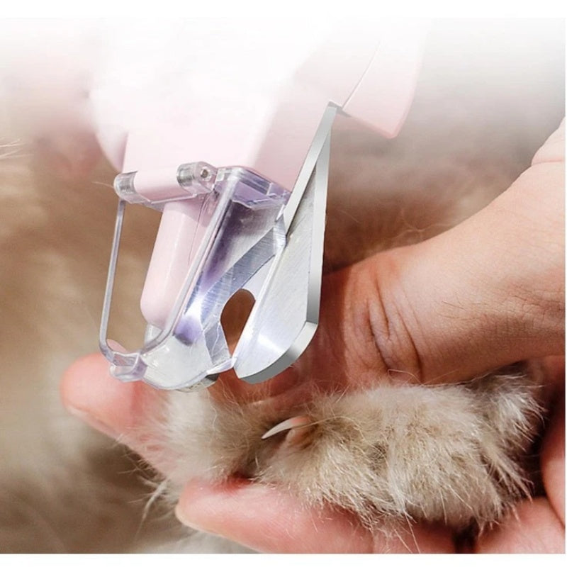 2-in-1 Pet Nail Trimmer & Grinder — LED Light Nail Clipper for Dogs & Cats